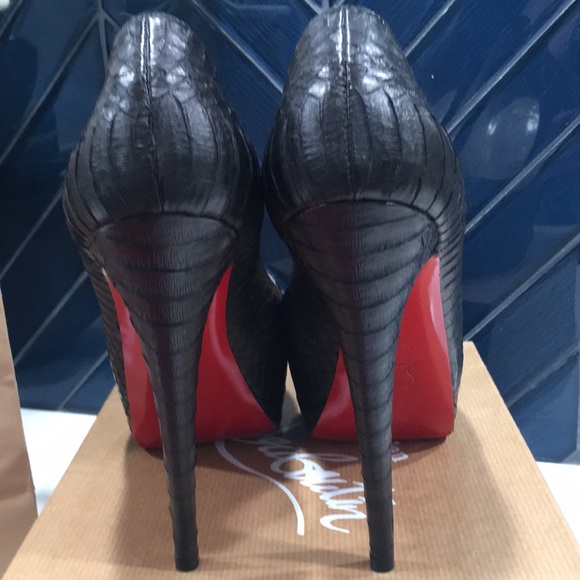Christian Louboutin Altadama 140 Watersnake Black - Picture 11 of 16
